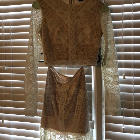 LuLu’s White/Cream 2 Piece set - Picture 2 of 2